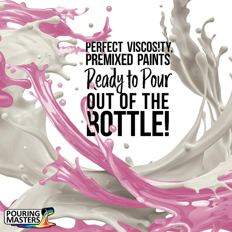 POURING MASTERS Bubble Gum Pink Acrylic Ready to Pour Pouring Paint - Premium 32-Ounce Pre-Mixed Water-Based - for Canvas, Wood, Paper, Crafts, Tile, Rocks and More - Image 2